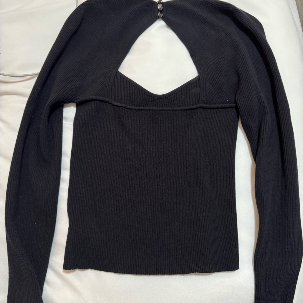 ASTR The Label Black Knit Top